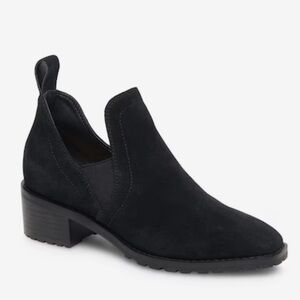 NEW $129 Blondo Sandra Black Suede heel ankle waterproof bootie women size 6